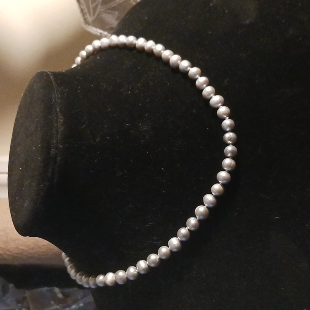 Weekend Sale! Effy! NWT!Stunning! 7-9mm,grey/silver, everyday pearl necklace..